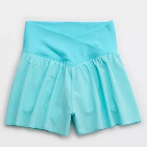 Aerie OFFLINE Real Me Crossover Flowy Women's Blue Shorts Size XS - Picture 1 of 8